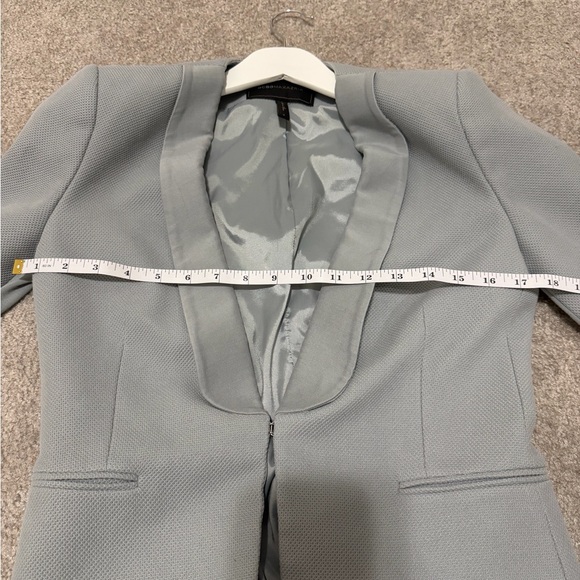 BCBGMAXAZRIA Light Grey Chandler Blazer | Tailored Jacket - Picture 6 of 7